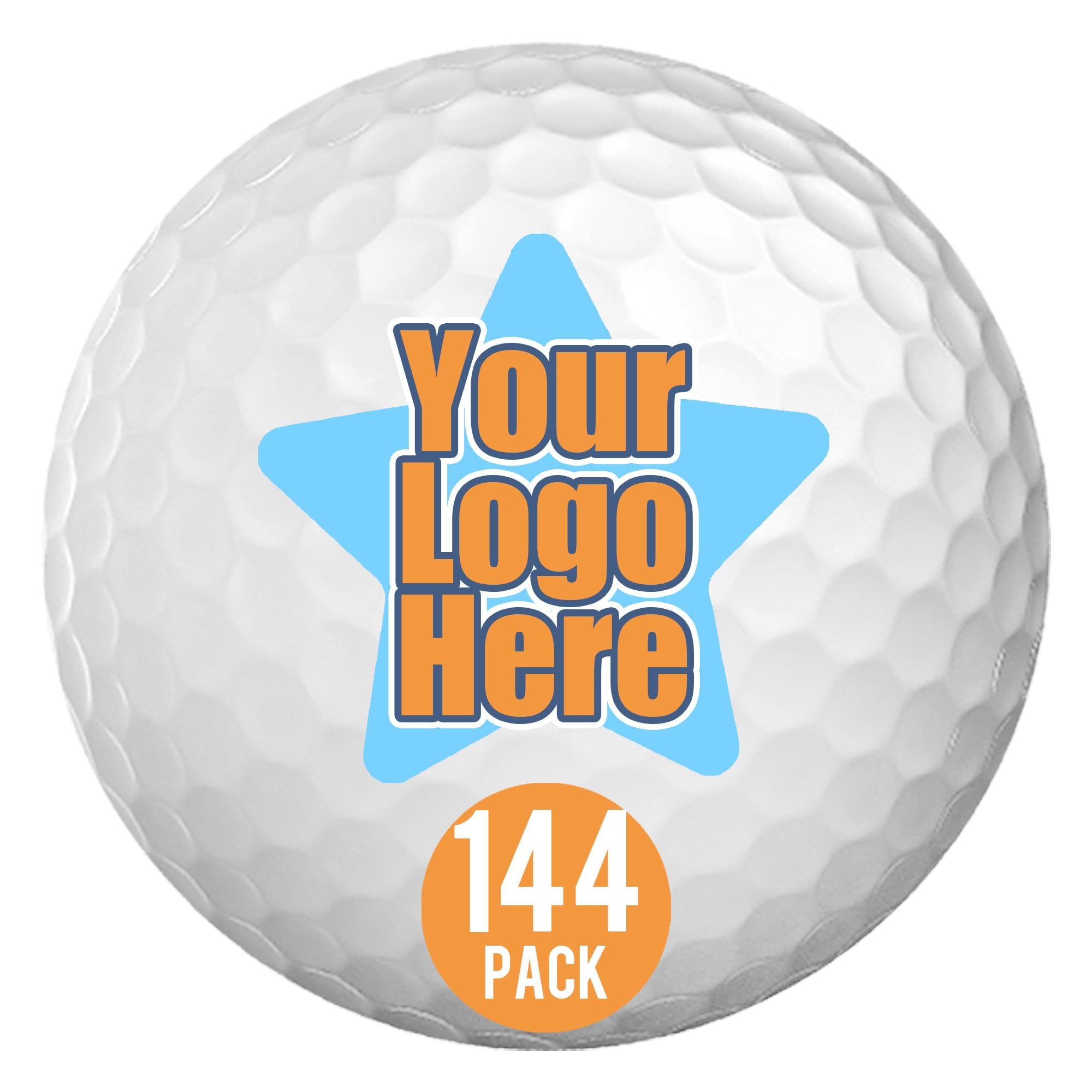 Yay! Personalized Gifts Custom Logo Golf Balls - Promotional Bulk Golf Balls for Weddings, Marketing, Business, Events and Tradeshows (144 Pack)