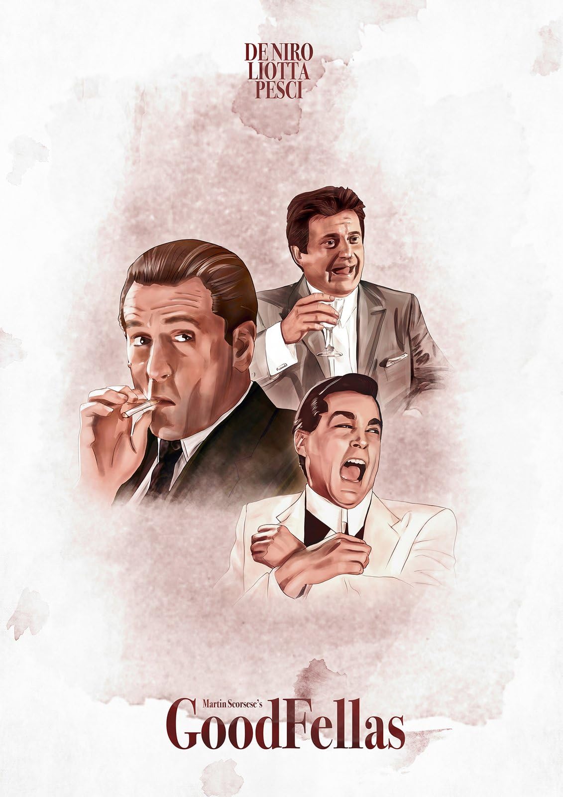 Goodfellas 5 Poster A0 - Movie Art Poster in varie dimensioni per idee soggiorno o camera da letto. Immagini di film cult senza bordi Classic Iconic 70s 80s 90s Vintage Retro Home Wall Decor Immagini