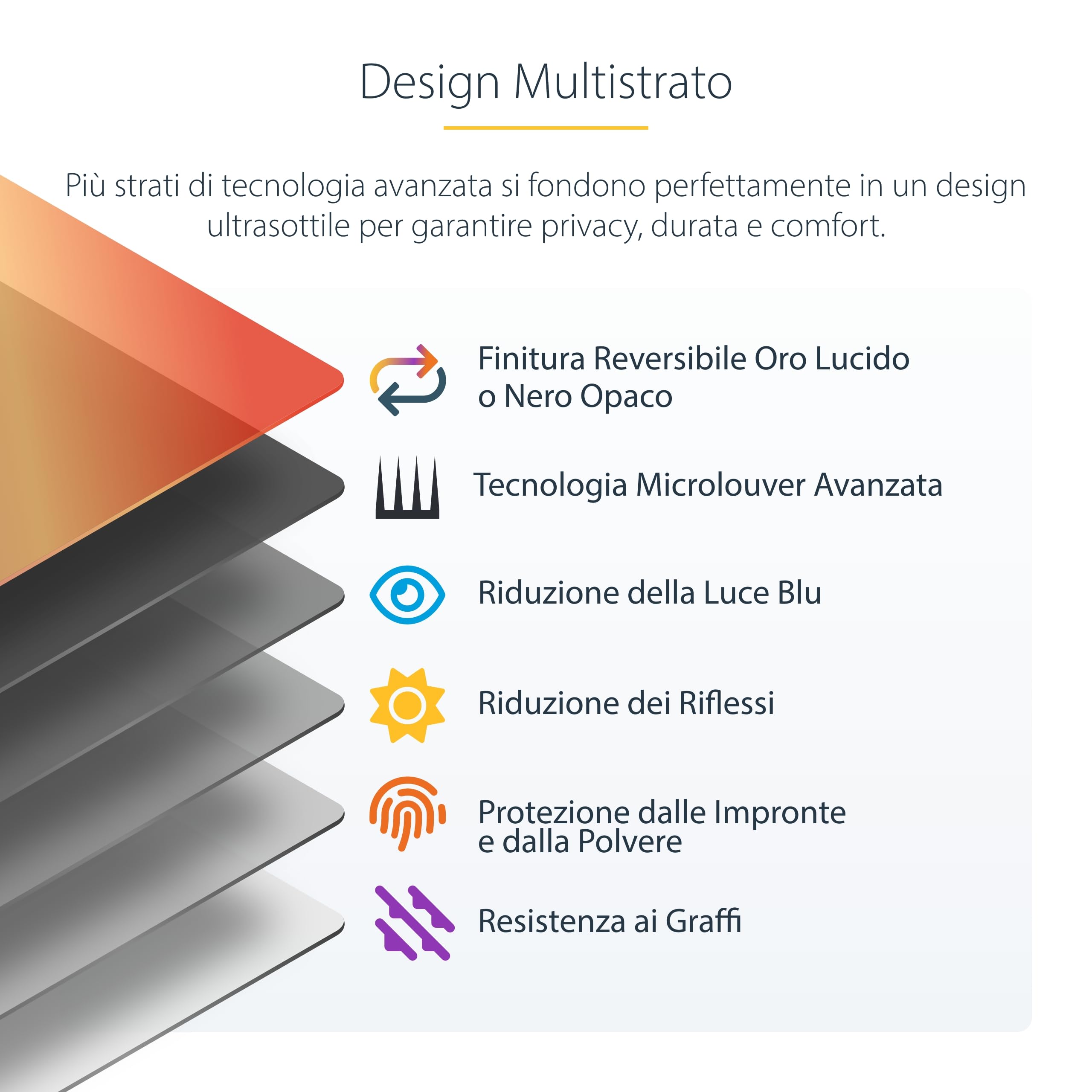 StarTech Filtro Privacy Oro Reversibile Rimovibile per Monitor 24" 16:10 | Protegge i Dati Sensibili, Facile da Installare e Rimuovere