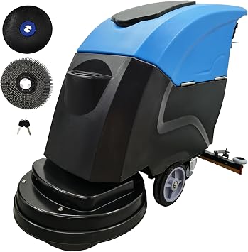 INTSUPERMAI Commercial Floor Scrubber Dryer, 20" 160RPM Brush Auto Cleaner