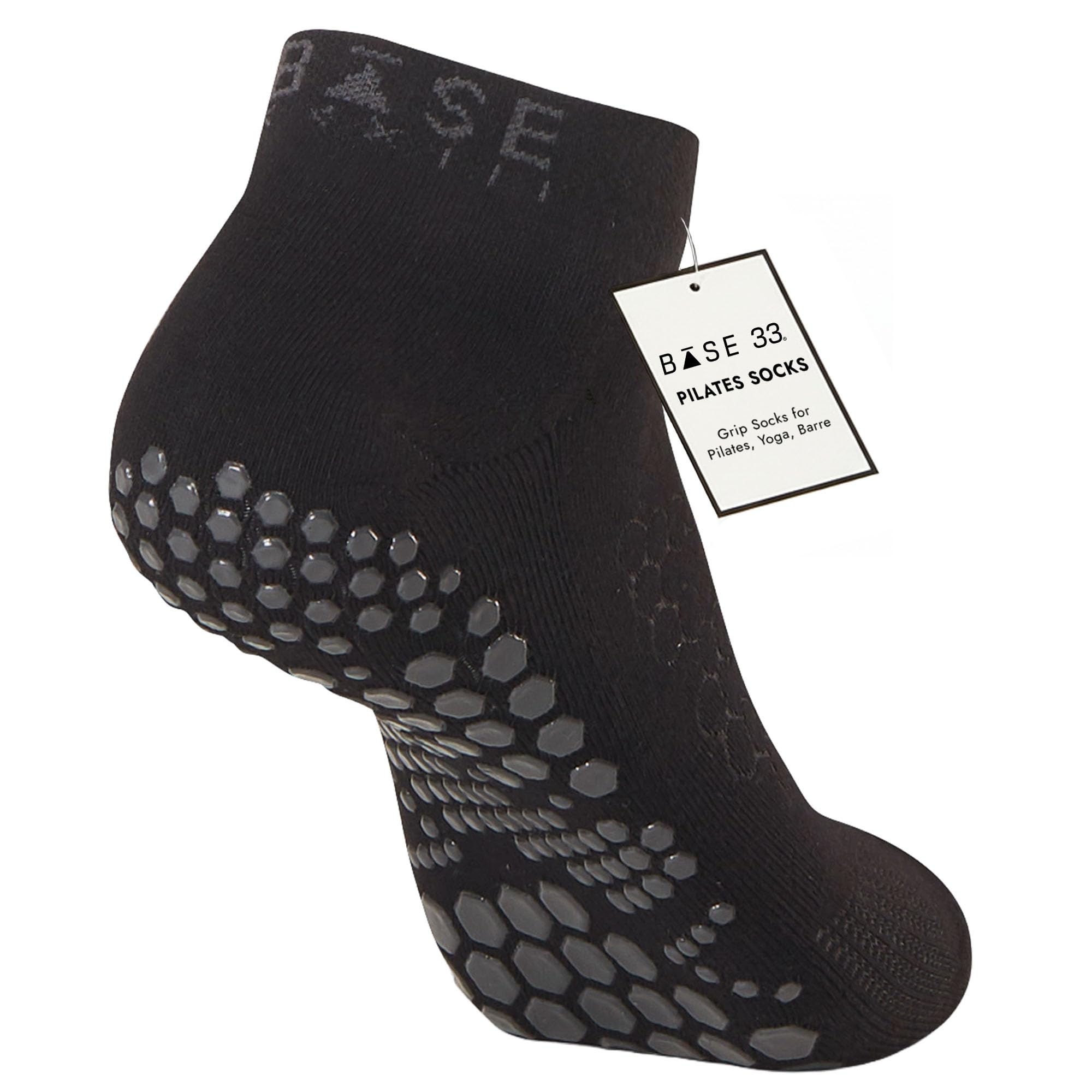 Sissel BASE33 Lowrise Black Medium rutschfeste Socken Pilates Herren