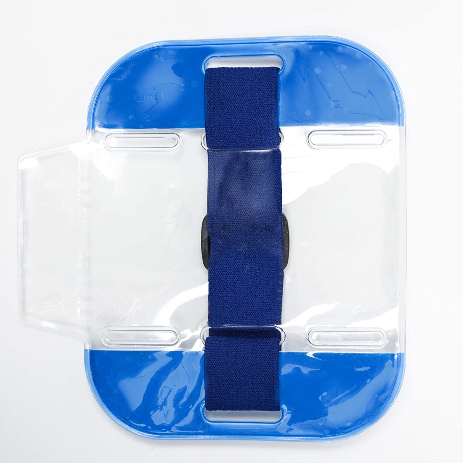 ID Badge Holder Security Armband - SIA Adjustable Hi Vis Elastic Arm Band for Security Doorman License ID Card (10, Blue)
