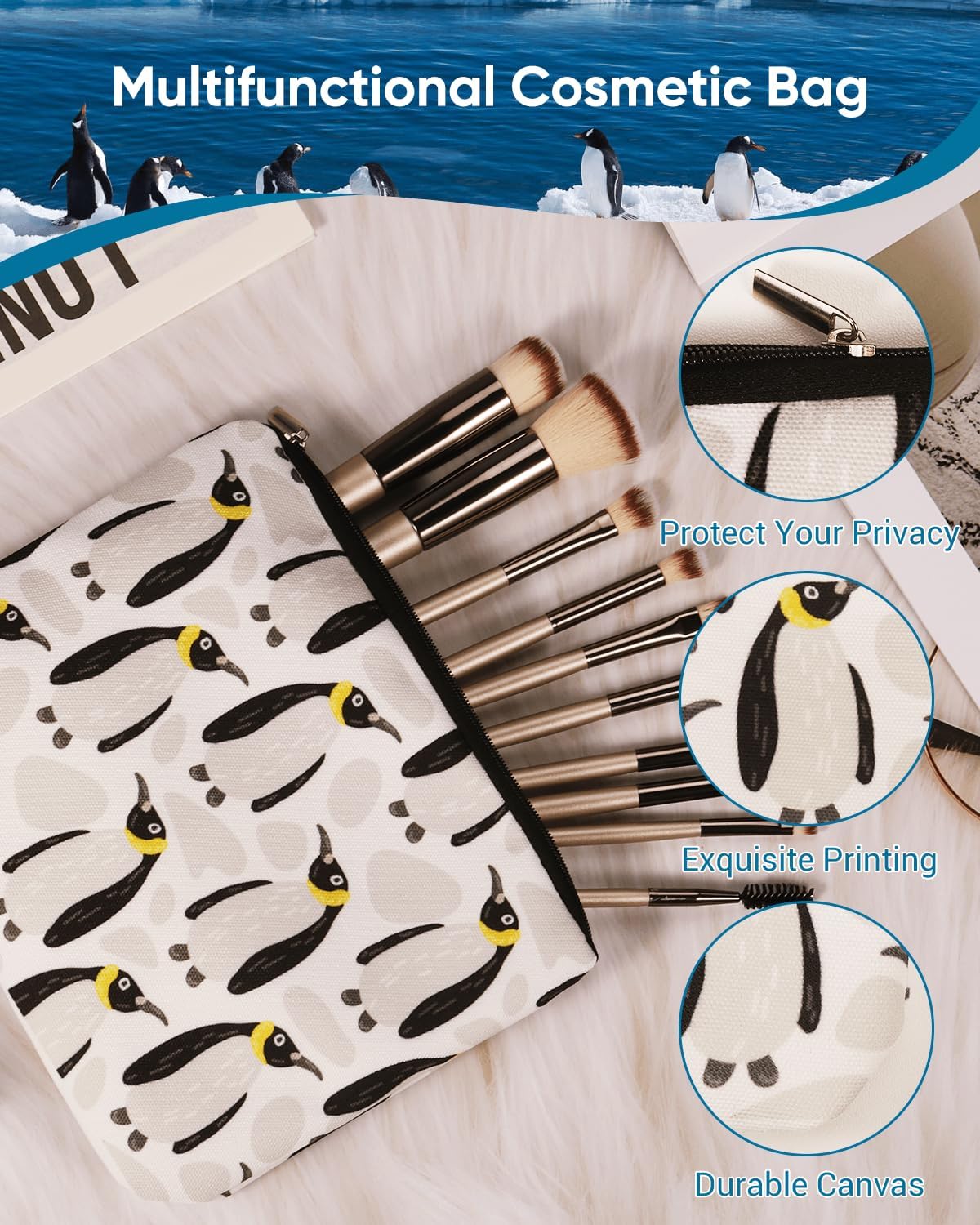 Penguin Gifts Set for Women, Birthday Gifts Set for Woman, Penguins Gifts for Girls, Penguin Gift for Women Penguins Lover Stuff for Friends/Teacher/Girlfriend with Glass Cup - Image 4