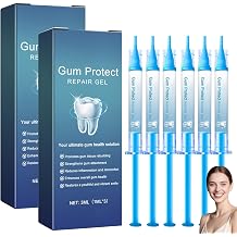 2 Pcs Gum Protect Dental Repair Gel Professional Gum Health Solution 3ml 1ml x 3, with tissue rebuilding formula, improve overall gum health