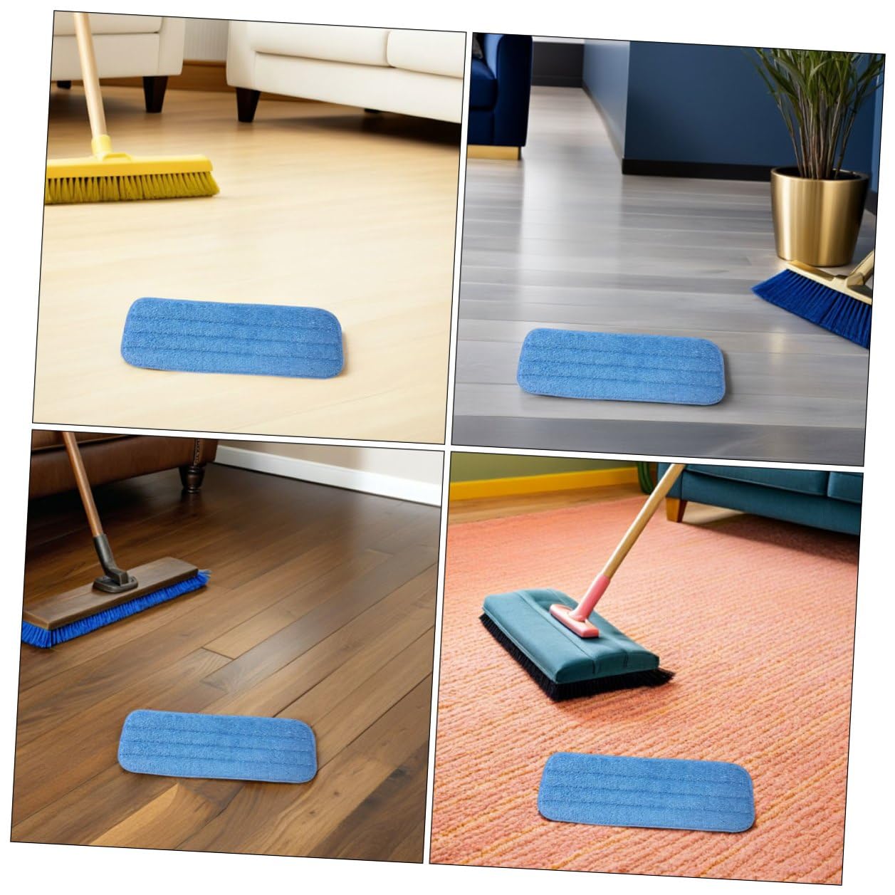 Panni di Ricambio per Scopa Spray 10 Pezzi in Microfibra | Lavabili e Riutilizzabili, Adatti a Parquet e Laminato, Tessuto Fibra e Nailon