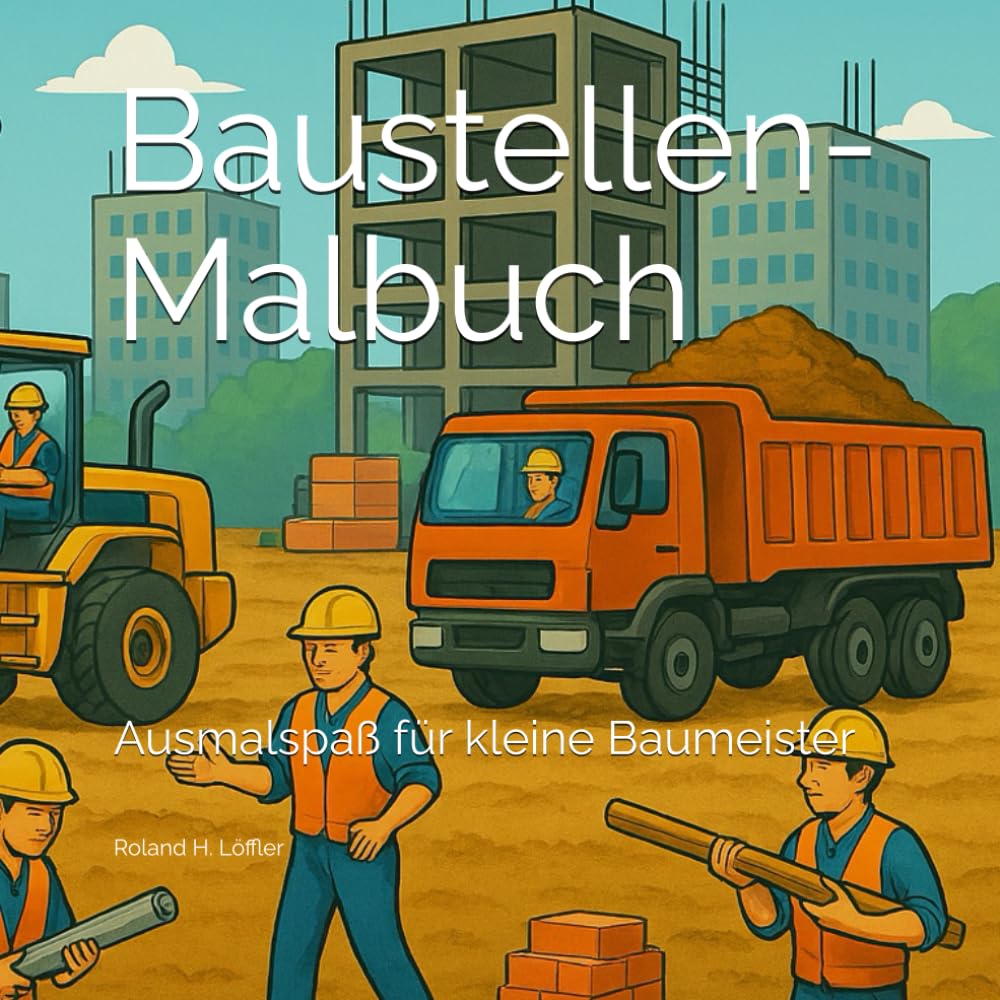 Baustellen-Malbuch: Ausmalspaß für kleine Baumeister (Malbücher der KrikelKrakel Reihe)