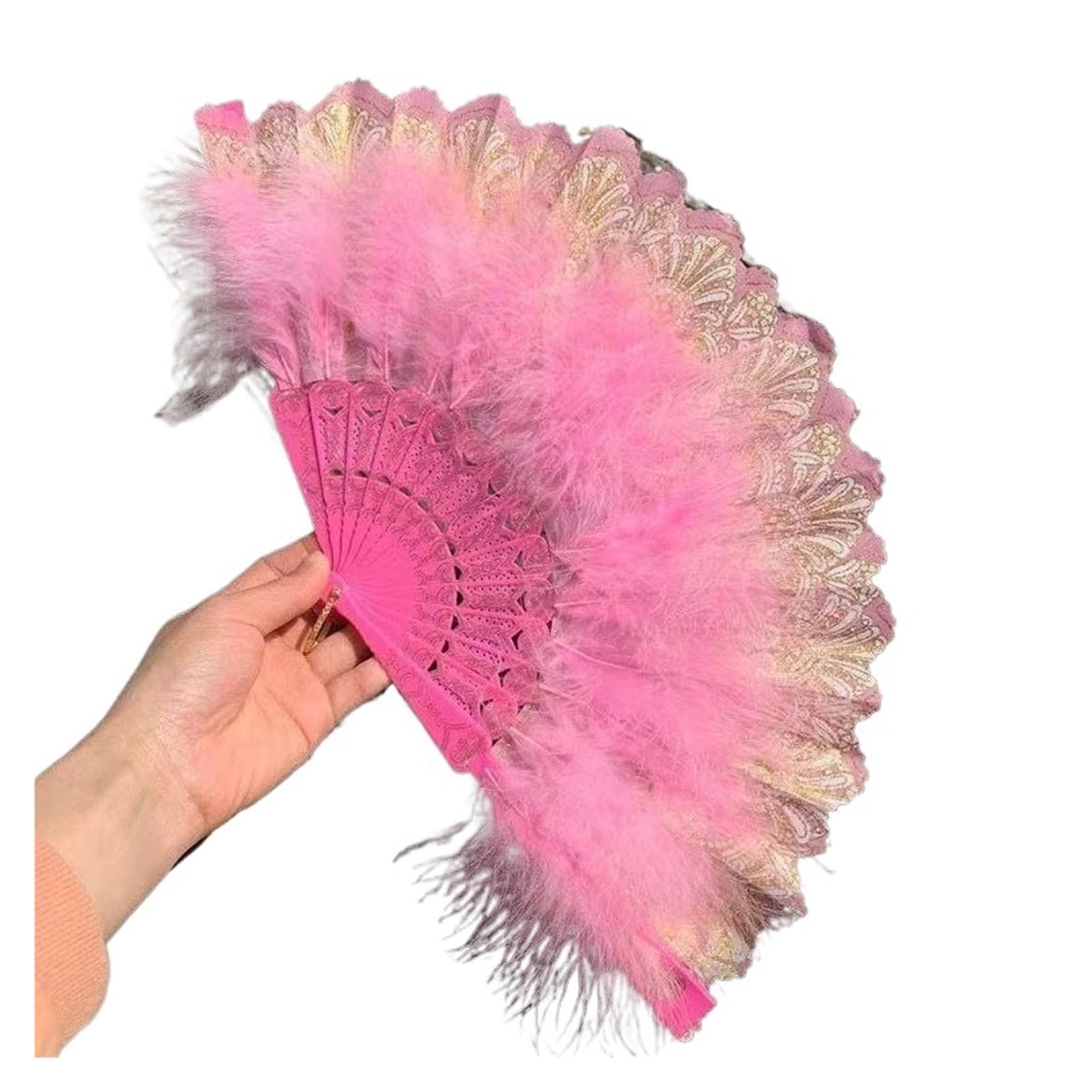 Éventail de danse en plumes de mariage pour photo de fête