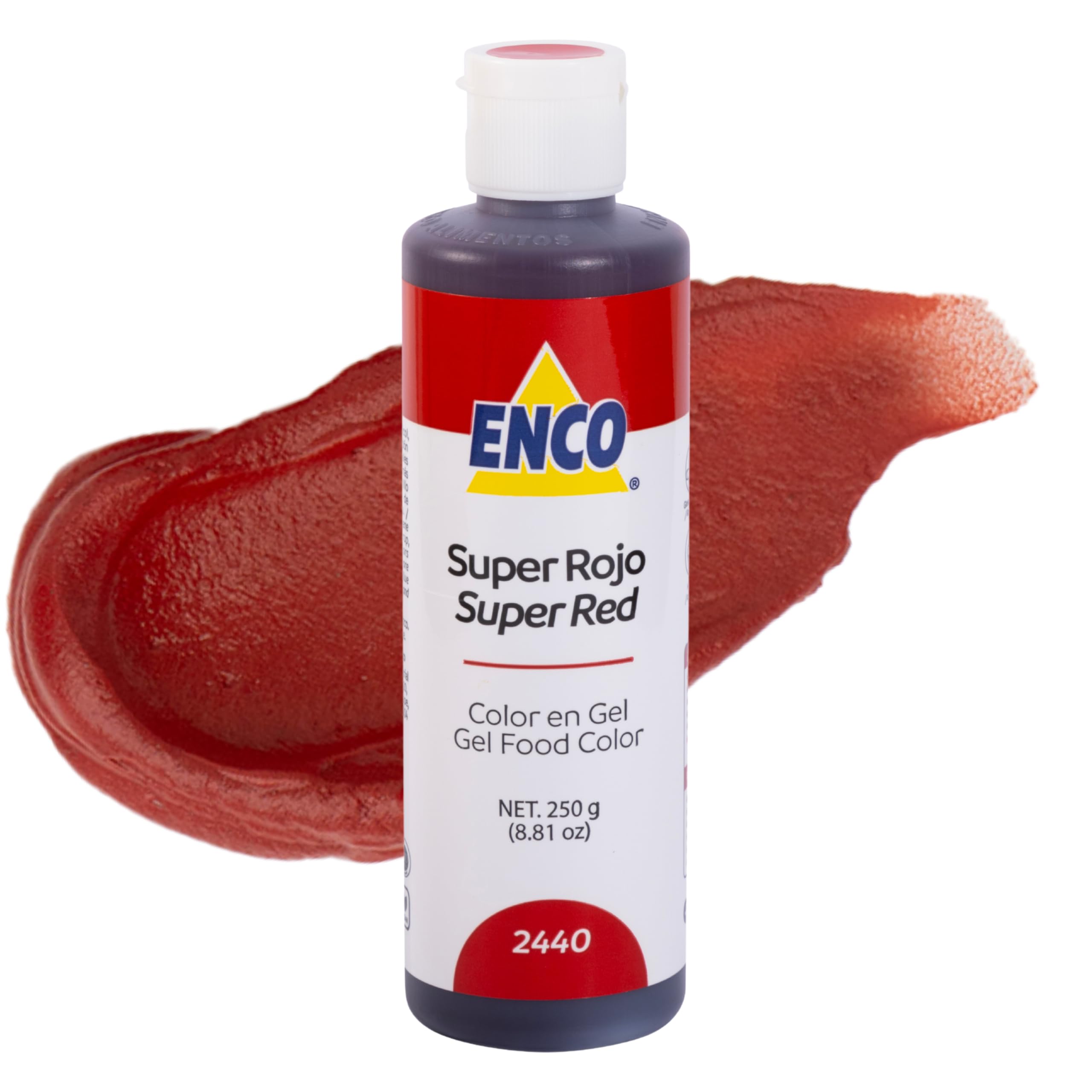ENCO Food Coloring Gel Super Red 8.8 oz (250g) Concentrated, Vegan
