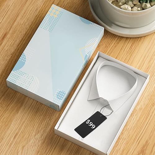 Miniatura 7 de Juego de 200 etiquetas para ropa, etiquetas de precio grande con etiquetas de regalo de cuerda de 3.5 x 1.6 pulgadas, etiquetas colgantes de papel