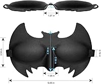 Vista 8 de Máscara de ojos para dormir máscara de sueño contorneada 3D hecha de espuma viscoelástica ligera y cómoda con correas ajustables cubierta de ojos