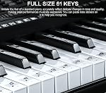 61 Key Portable Electronique Piano avec/Lighted Plein Taille Clés, LCD, Casques, X-Stand, Tabouret, Repos musical, Microphone, Stickers Note, Haut-parleurs intégrés,3 Modes d'enseignement