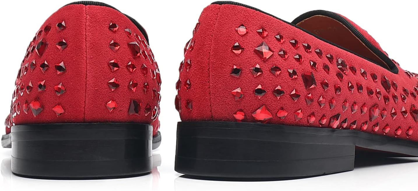 ELANROMAN Men's Loafers Leather Wedding Party Dress Shoes - Image 5