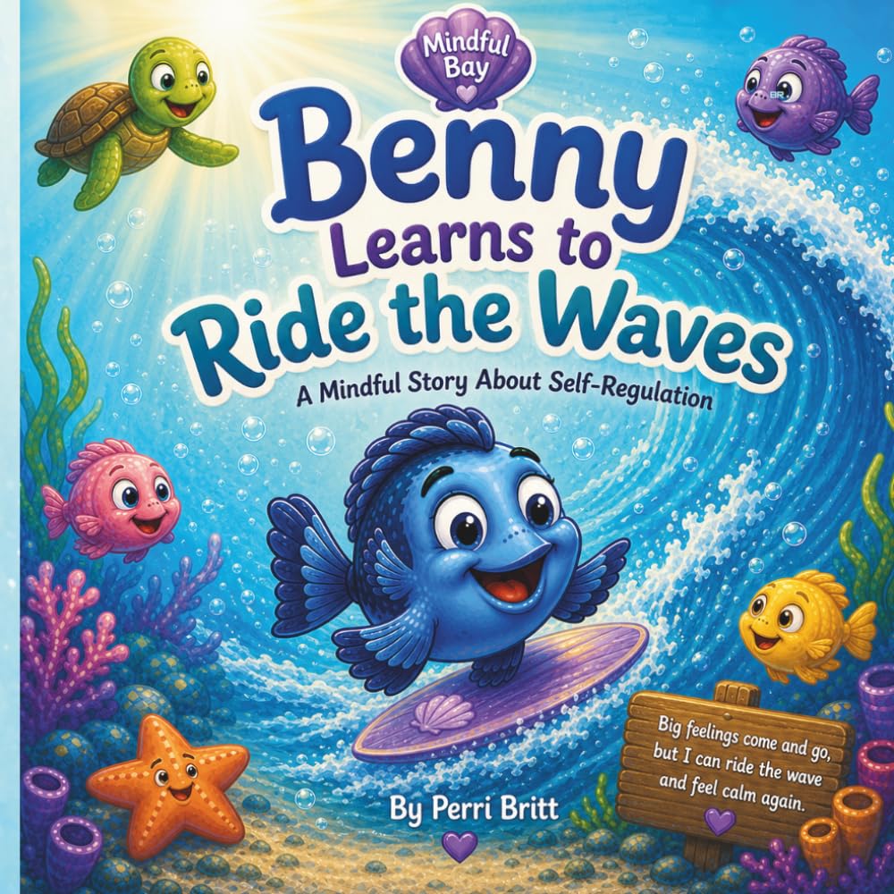 Benny Learns to Ride the Waves: A Children’s Book About Self-Regulation, Big Feelings, and Calm Choices (Mindful Bay Series)