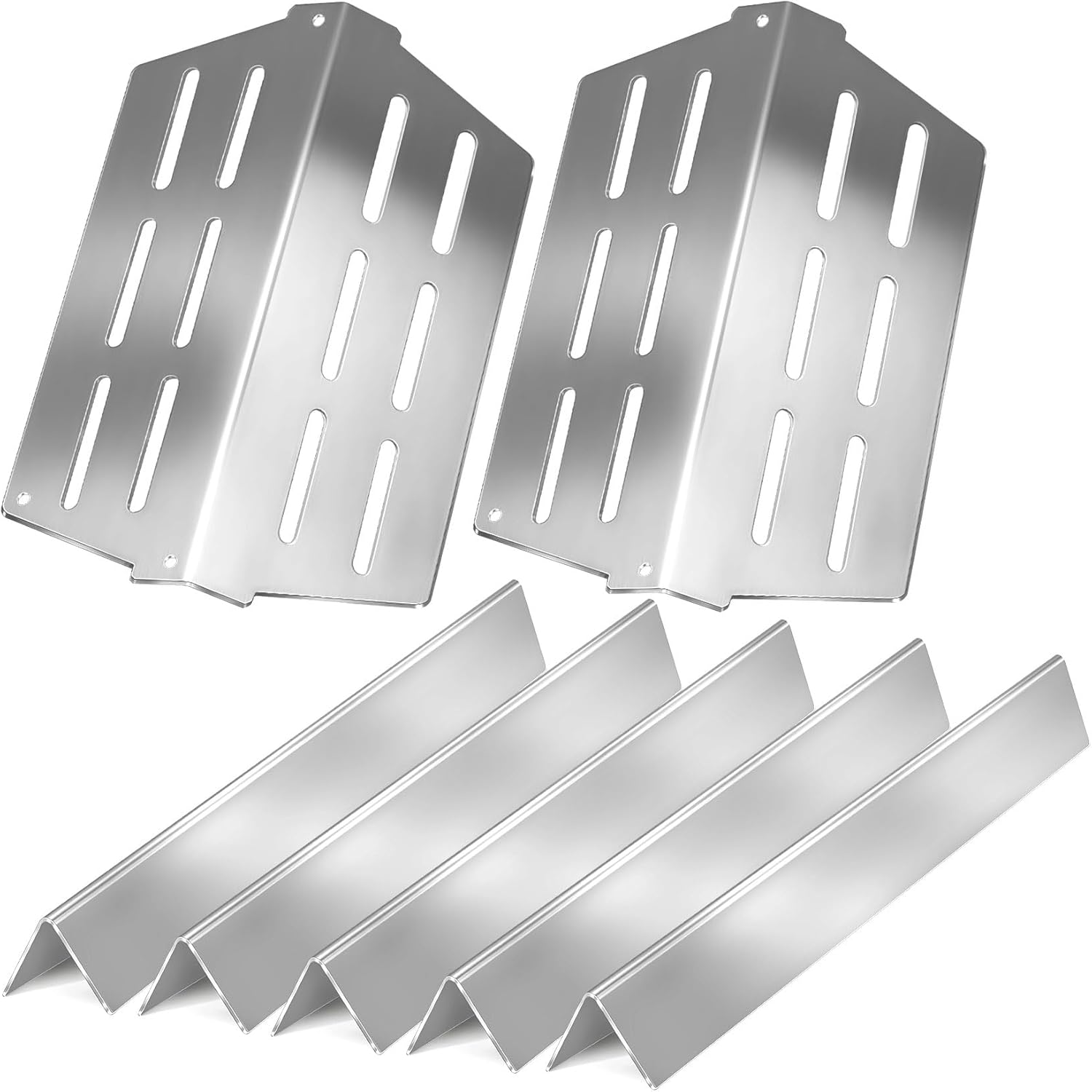 GasSaf 17.5 Grill Flavorizer Bars Heat Deflector for Weber Genesis Parts 310, Flavor Bar for Weber Genesis 300 310 320 330 EP310 EP320 EP330 (Front Knob 2011-Newer) Grill Parts Heat Plates 7620 7622