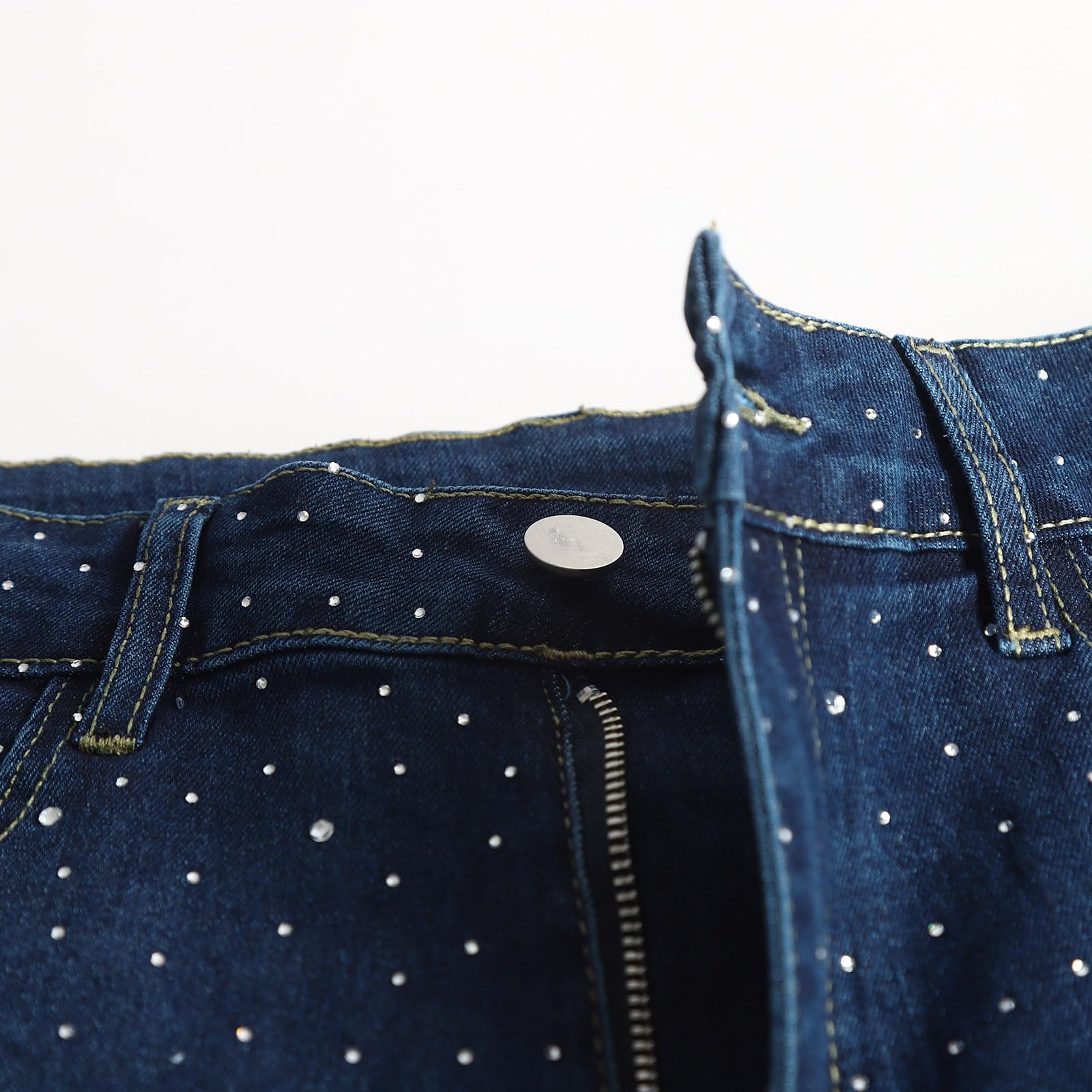 Vaqueros Rectos Mujer Pantalones Vaqueros Relajados De Pierna Ancha para Mujer Elásticos Campana Pantalones Ajustados para Cintura Alta Aspecto Desgastado Efecto De Lavado