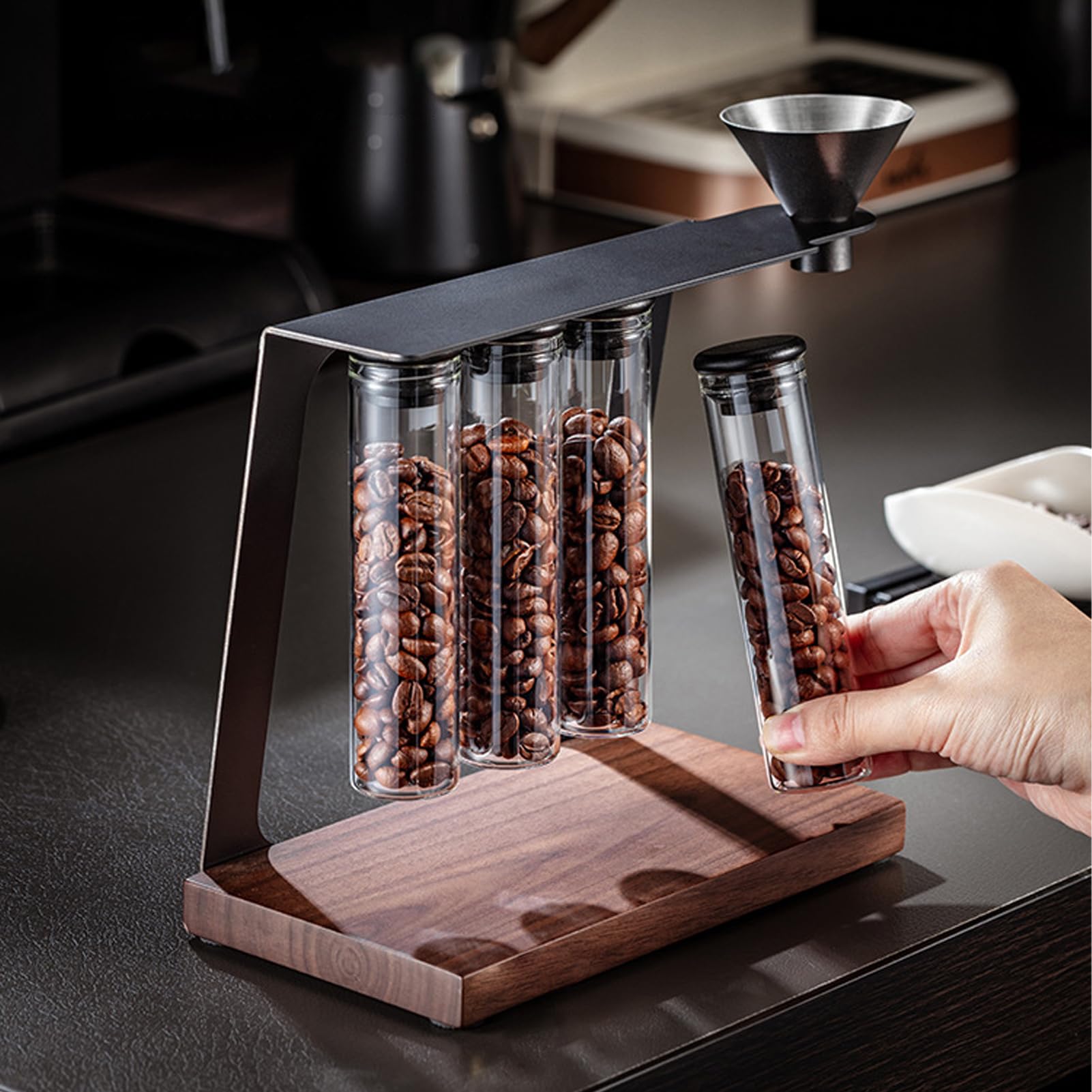 Luocute Paquete de 8 Tubos de Almacenamiento de Granos de café con