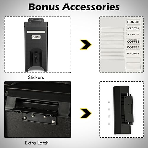 Miniatura 9 de COSTWAY Dispensador de bebidas aislado, servidor de bebidas calientes y hielo de 5 galones con asas para catering, material LLDPE de grado
