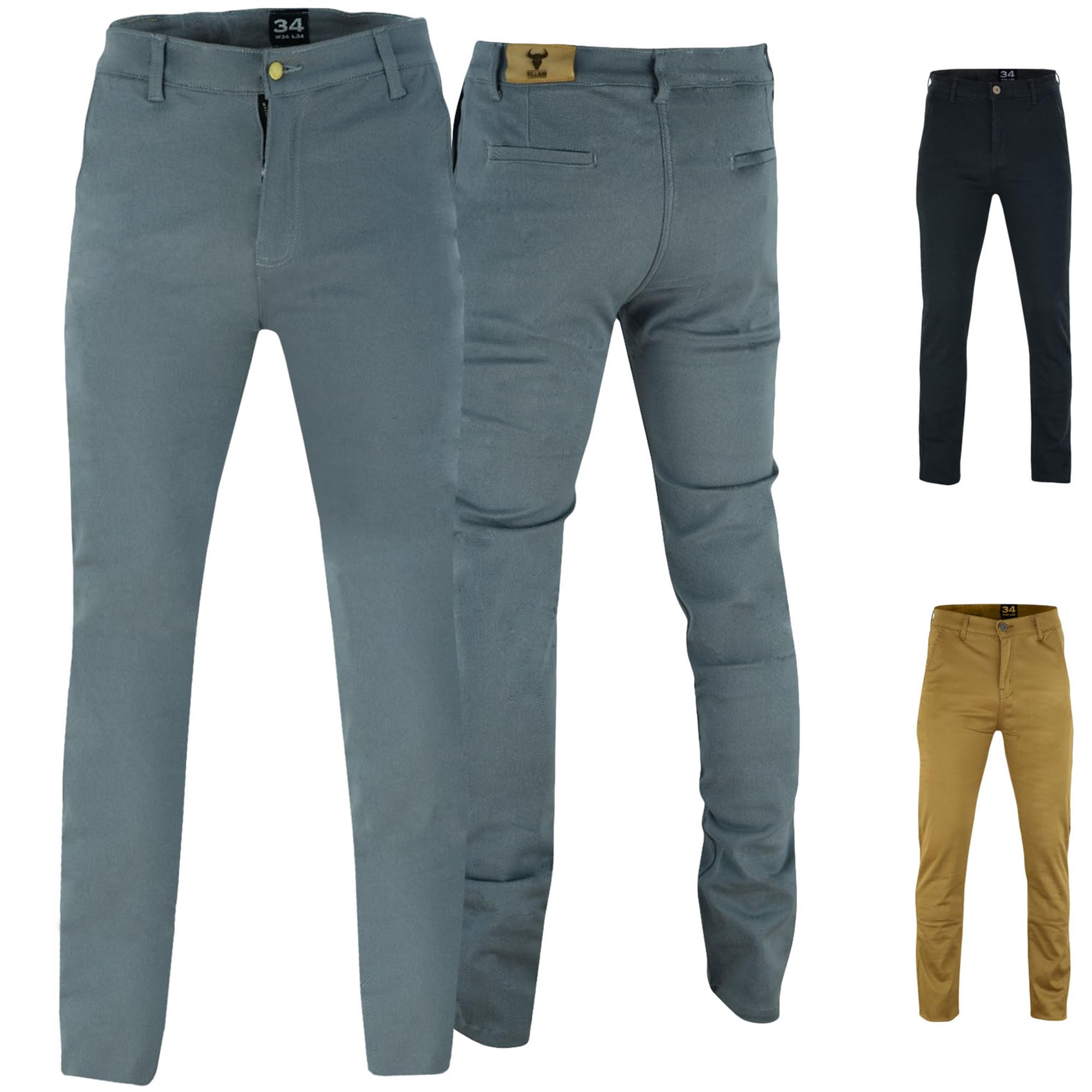 BULLDT Motorradhose Herren Motorradjeans mit Protektoren Chino Biker Jeanshose 100% Aramid Multi-Taschen Schutzhose Futter aus Aramidfasern