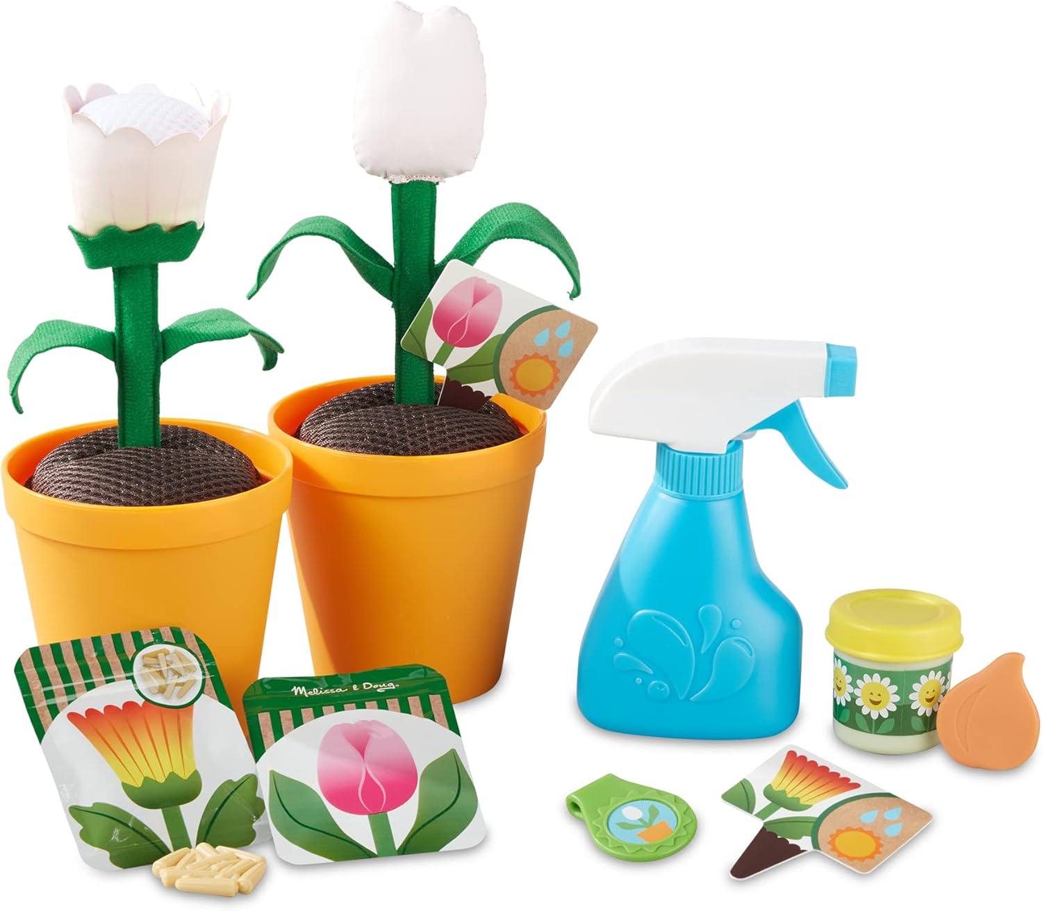 Melissa & Doug Let’s Explore Flower Gardening Play Set with Color
