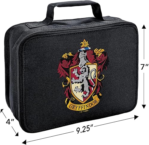 Miniatura 2 de LOGOVISION Harry Potter Gryffindor Crest - Lonchera con aislamiento de lados suaves, bolsa de almuerzo reutilizable para trabajo escolar y oficina,