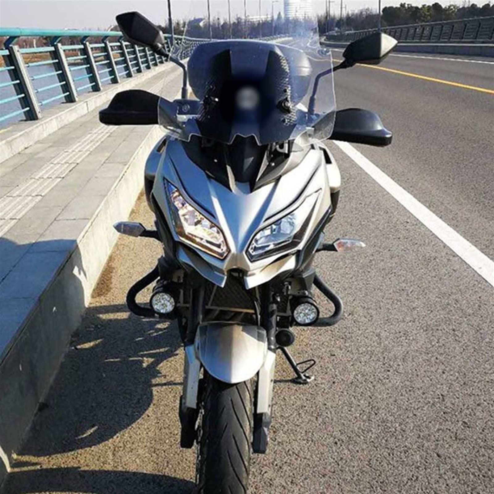 pour Kawasaki pour Versys 650 pour KLE650 Moto Main Poignée Garde Protecteur Guidon Protège-Mains Boucliers Frein Embrayage Pare-Brise