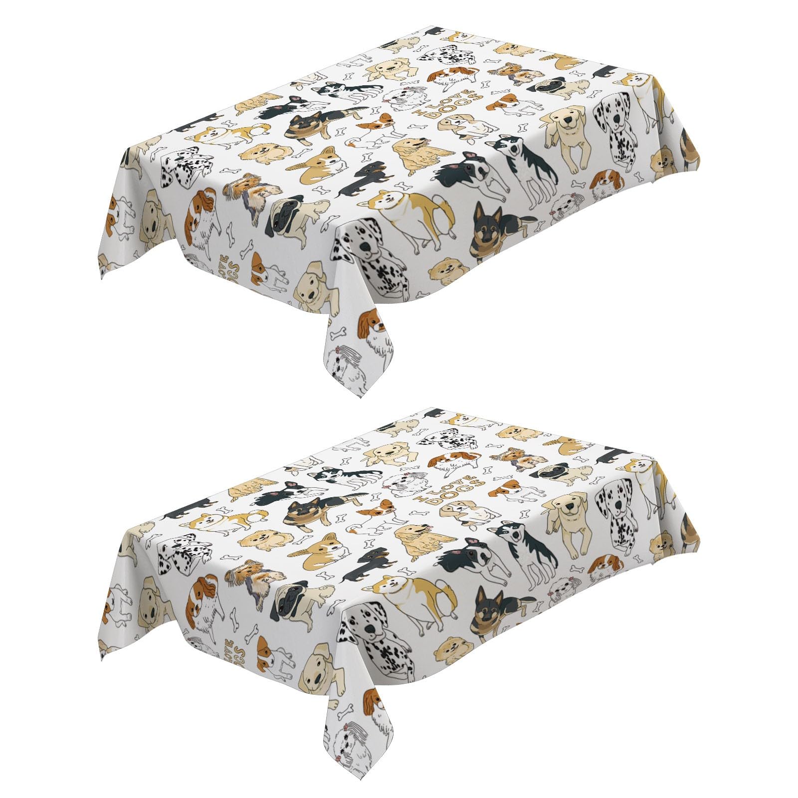 Nappe lavable anti-taches rectangulaire 140x220 cm nappe étanche motif animal