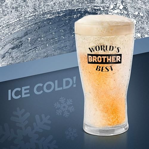Miniatura 6 de GALVANOX SoHo - Vaso congelador de regalo para hermano, taza enfriadora de doble pared para bebidas frías heladas, vaso aislado de 14 onzas para