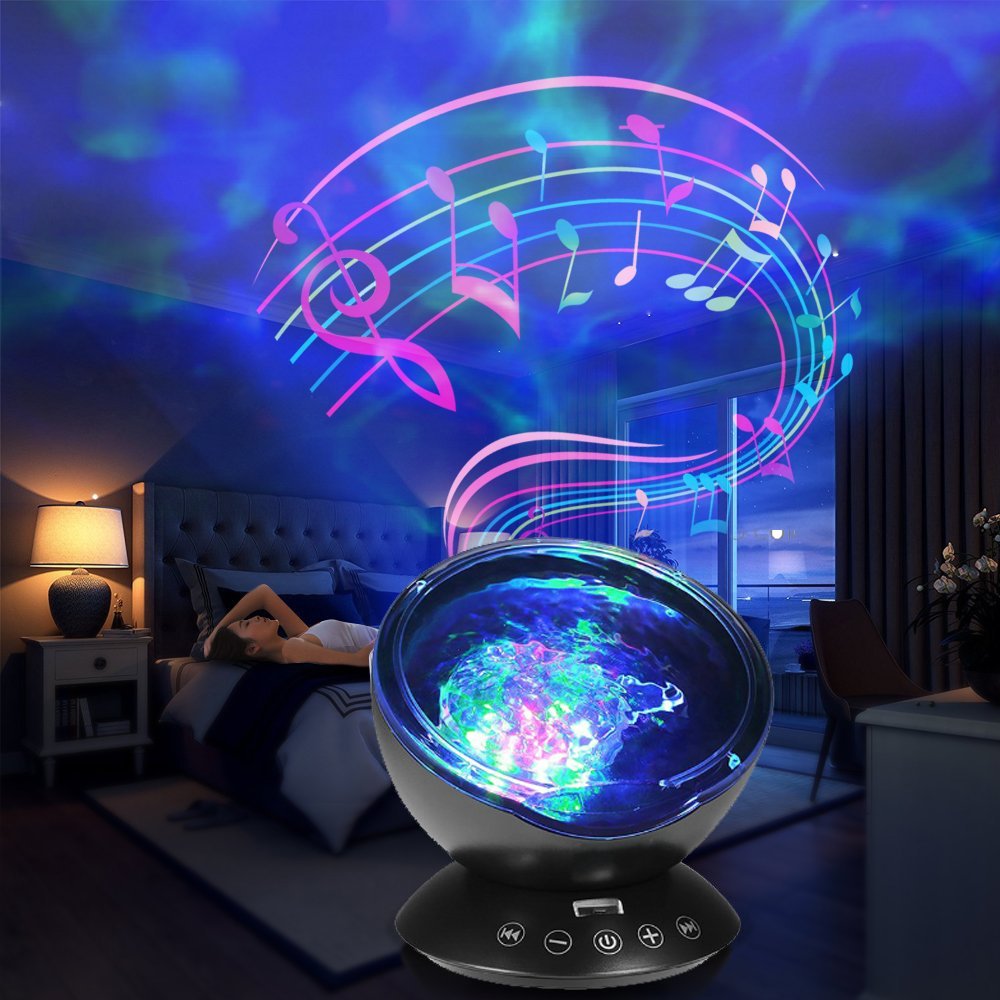 Proiettore Luci Oceaniche Con Altoparlante Bluetooth – Luce Notturna Ricaricabile Per Camera Da Letto E Bambini - 2