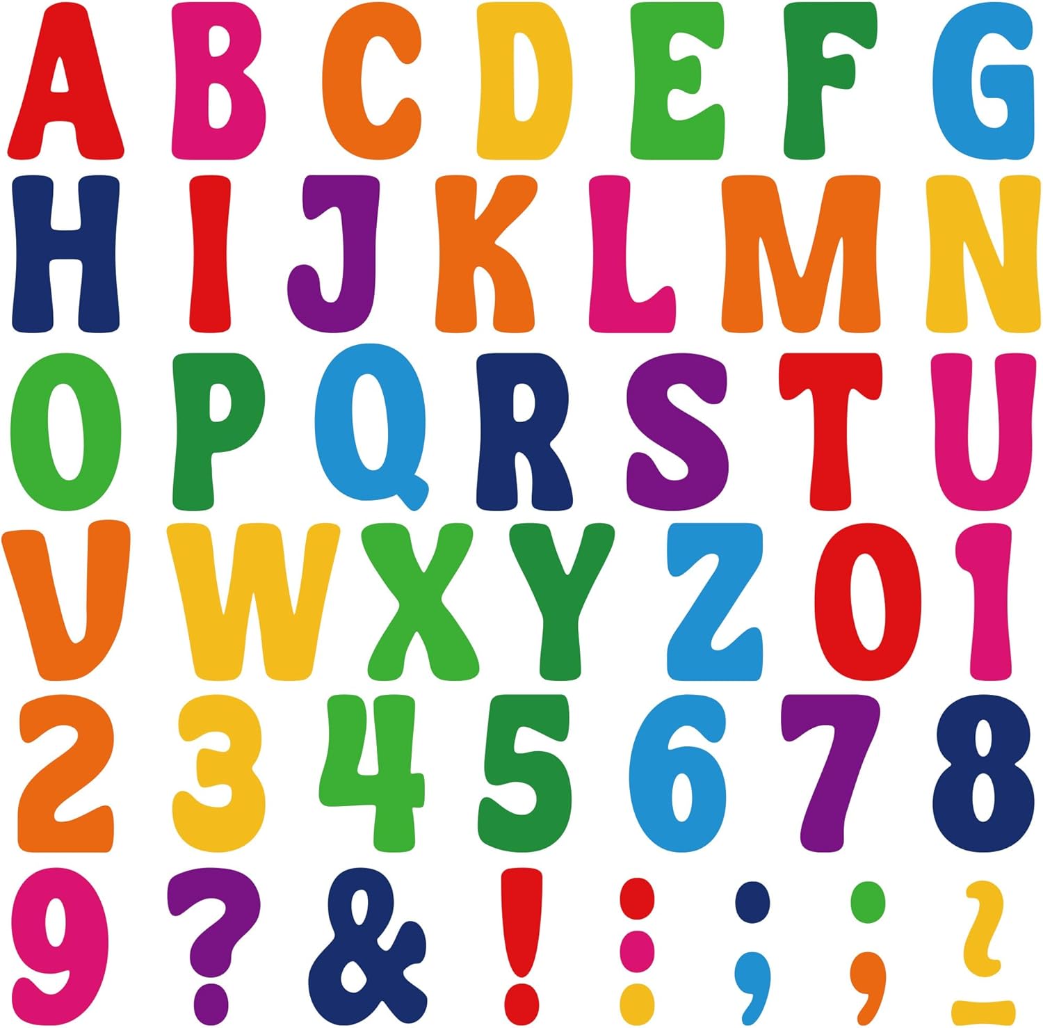 250 PCS Bulletin Board Letters 20 Sheets Letter Stickers Large Alphabet Stickers Vinyl Self-Adhesive Letters for Poster Board Mailbox Number Classroom Display Home School Decor (Colorful,3 Inch)