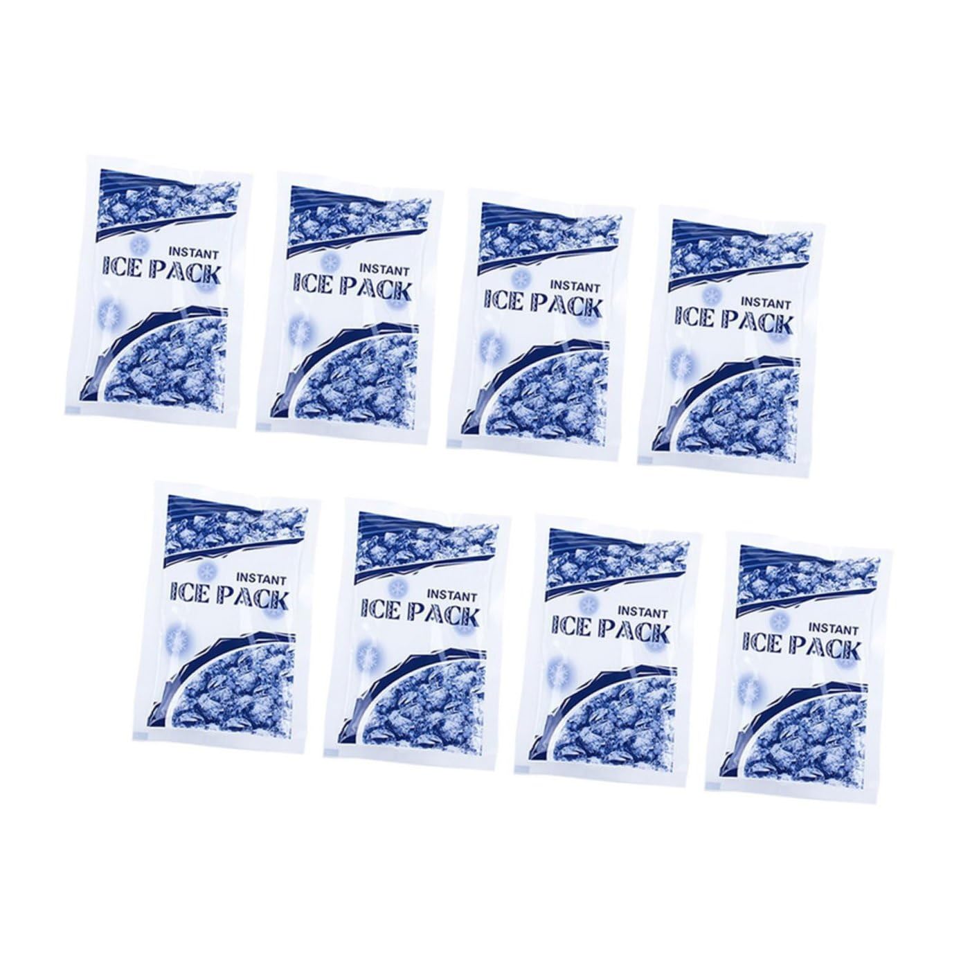 UPKOCH 8 Stück Einweg Schnellkühl Eisbeutel Klein Tragbare Kältekompresse für Erste Hilfe Leichte Kühlpacks für Unterwegs und Notfälle