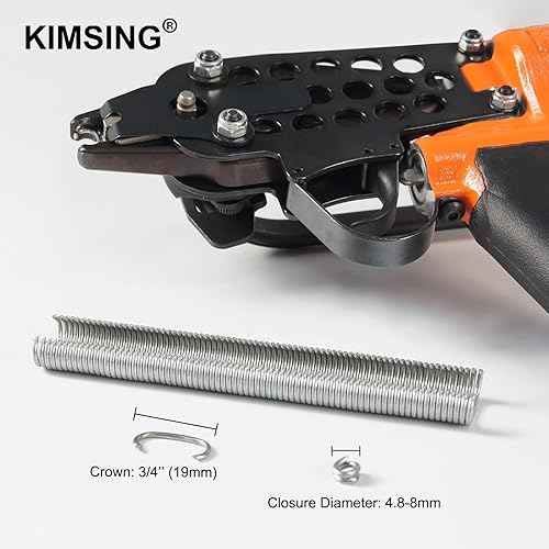 Miniatura 9 de KIMSING SC7 - Grapas de anillo C galvanizado de calibre 15 de 34 pulgadas, anillos en C, grapas de cerdo de alambre, sujetadores para herramienta de