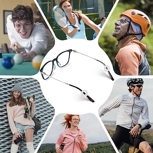 Miniatura 7 de SMARTTOP 14paris - Agarres redondos de silicona para las patillas, cómodos y antideslizantes para las orejas, para niños y adultos, lentes de sol