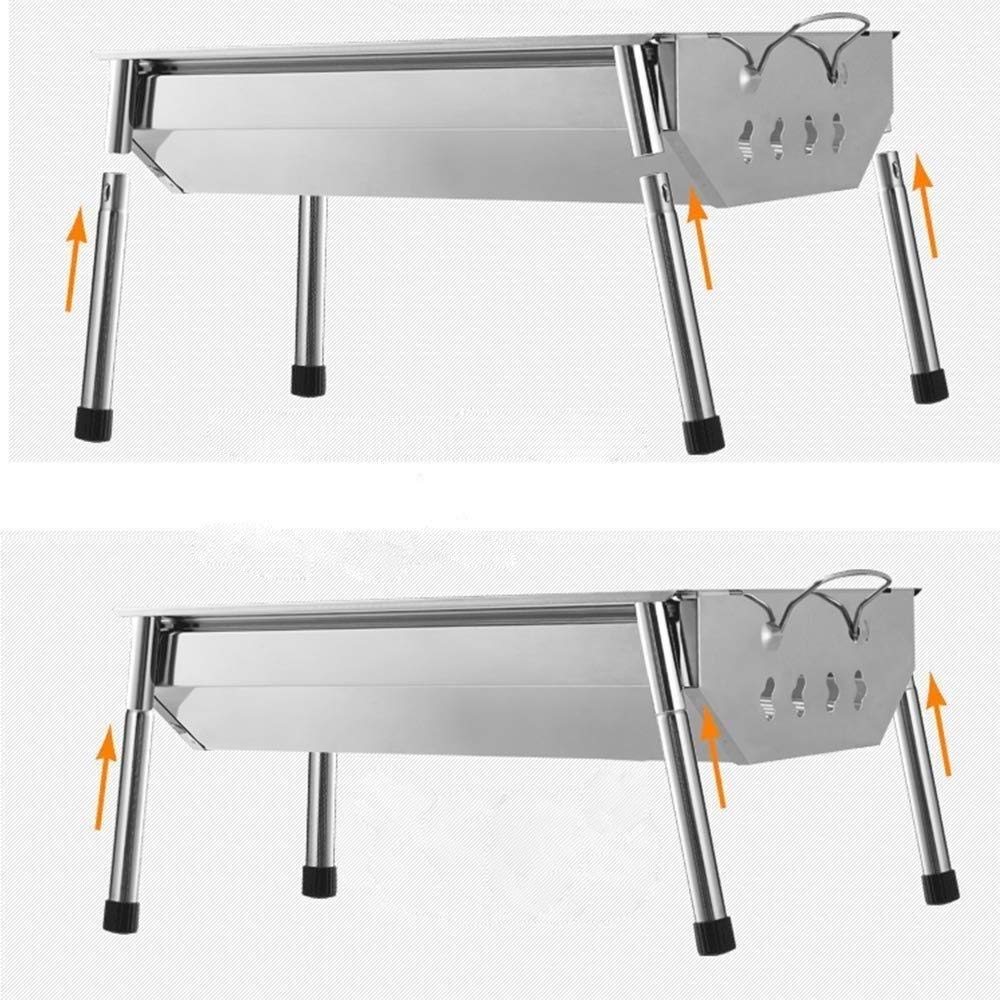 Grill węglowy grill przenośny składany grill ze stali nierdzewnej grill kempingowy grill stołowy do przenośnego gotowania na kempingu mały grill little surprise