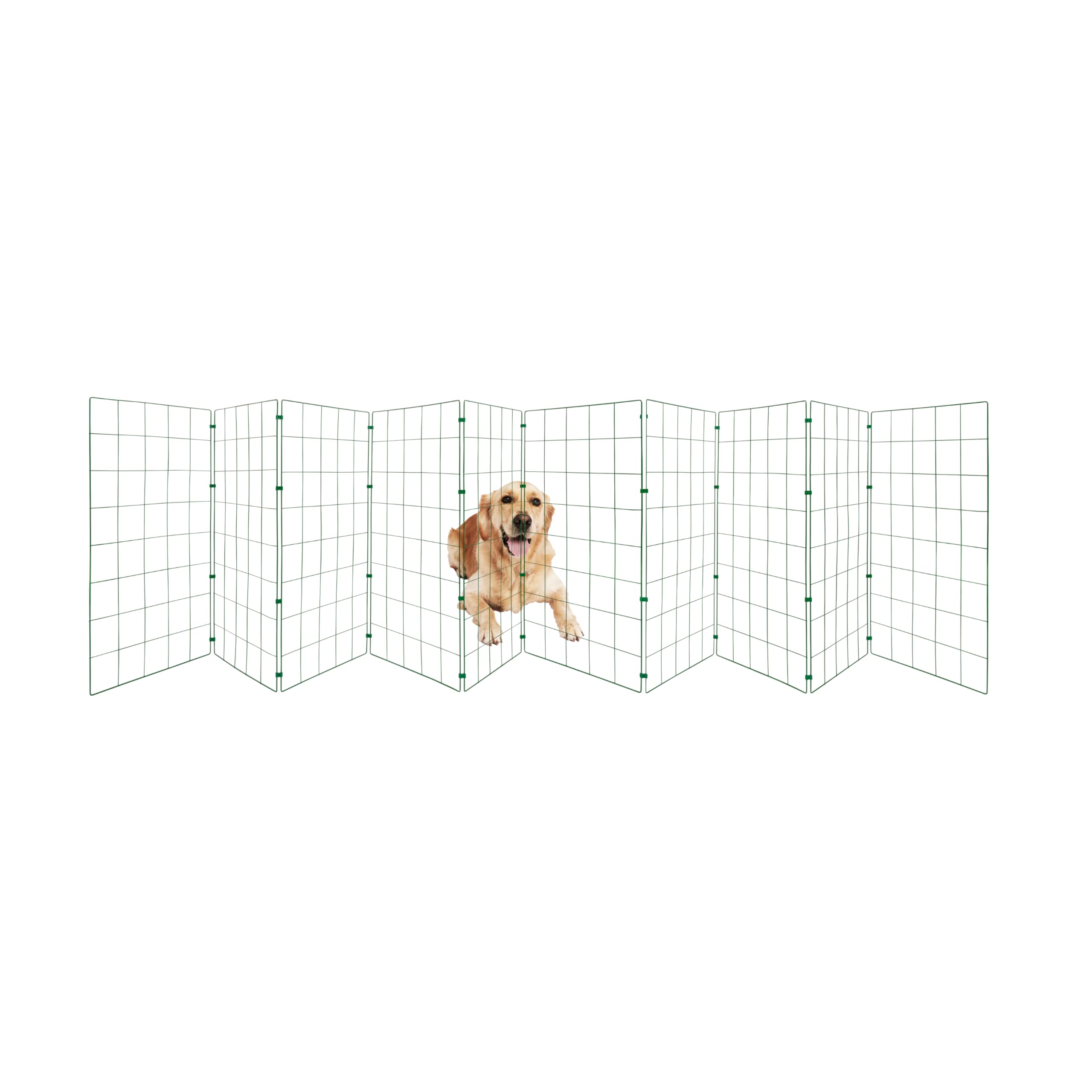 4.6m Vallas Para Perros: Barrera Para Perros - Parque Para Perros, Puertas Para Perros - Barrera Extensible Perros - Casa Para Perros - Perreras Exteriores - Jaulas Para Perros - Caseta Perro Exterior