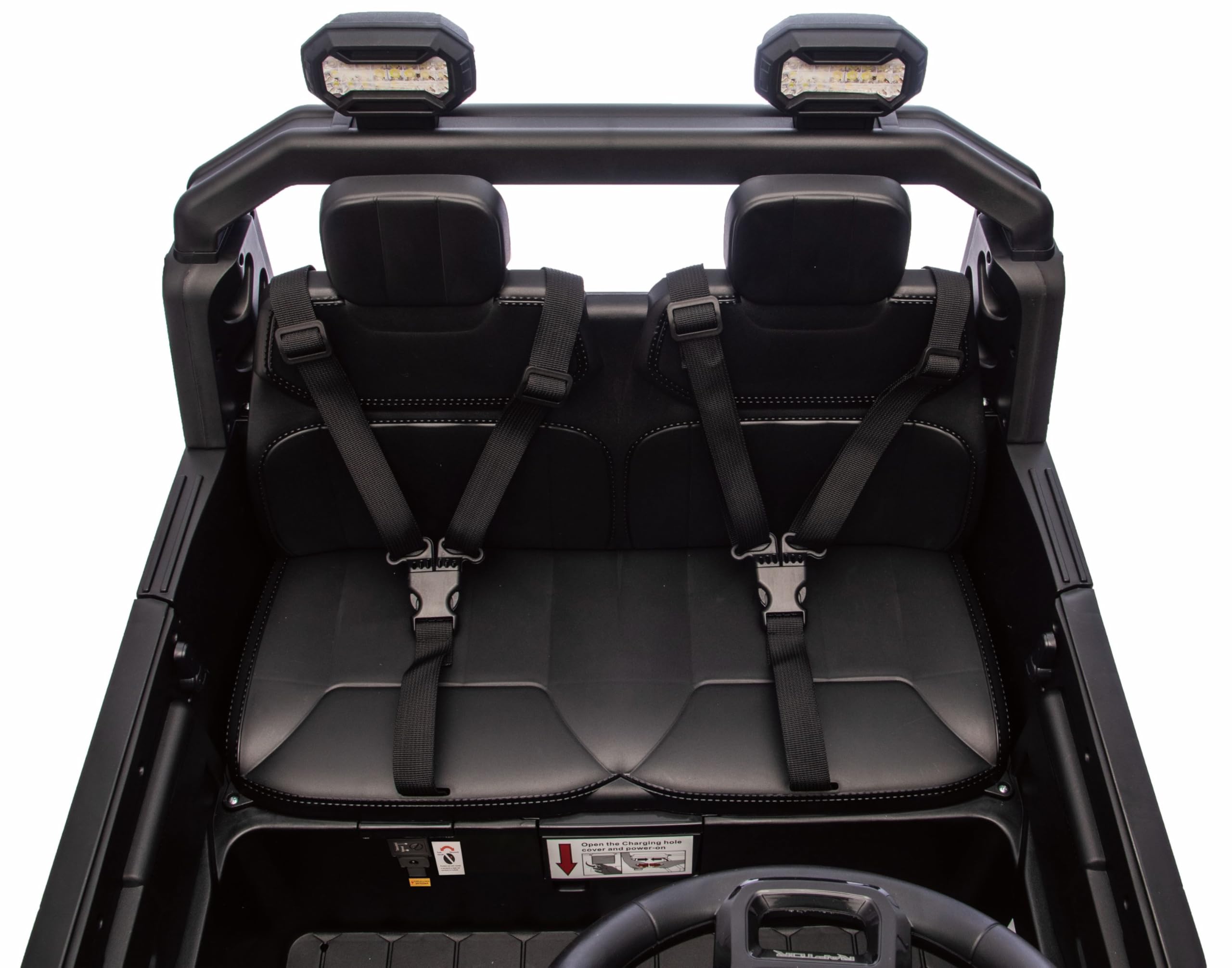 Ford F150 Raptor 24V Maxi Fuoristrada 2 Posti Auto Macchina Elettrica per Bambini Telecomando Luci a Led Bluetooth Ammortizzatori Carico Massimo 60 Kg Nero