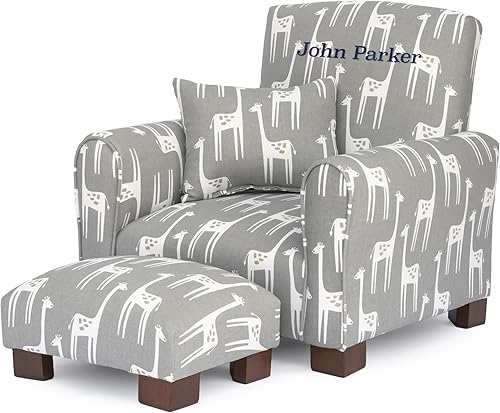 Miniatura 69 de Sillón personalizado para niños pequeños, mecedora tapizada con personalización, silla para niños pequeños con nombre personalizado, cómodo sillón