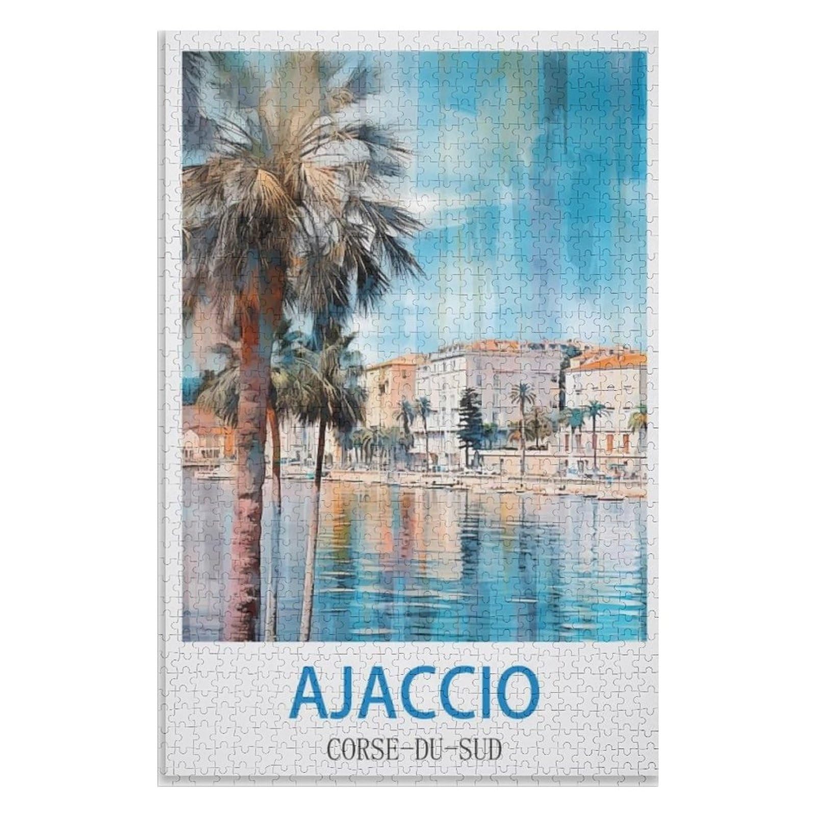 puzzles for adults, family puzzle game birthday gifts, Ajaccio Corse Du Sud，Adults 1000 Piece Jigsaw Puzzle- Christmas，70x50，paper puzzle，AA-634