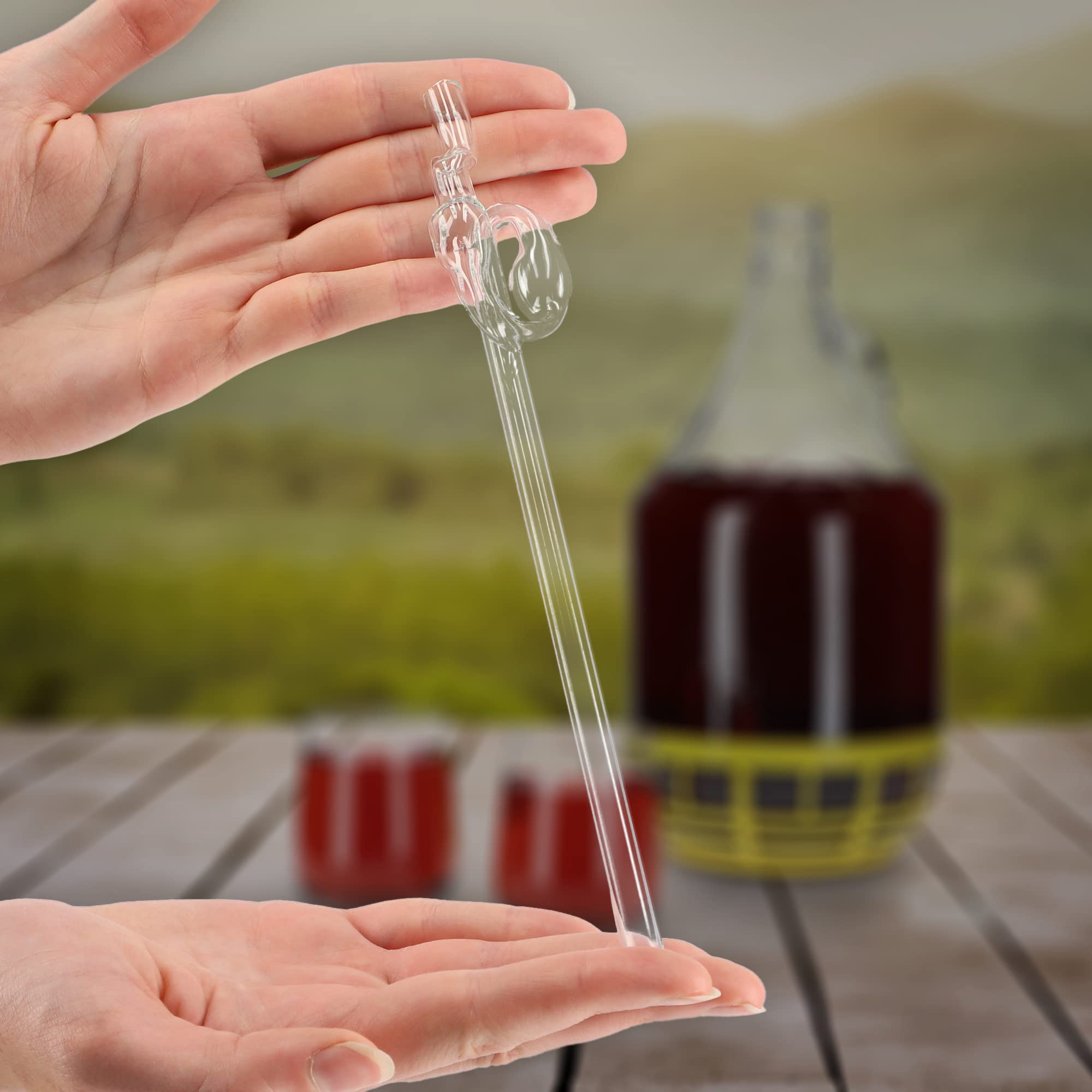 KADAX Glasballon-Set 10L, Gärballon mit Kunststoffkorb und Gärzubehör, Gummi-stopfen, Gärröhrchen, schmale Öffnung, Weinballon, Flasche, Glasflasche (Glas Gärröhrchen)
