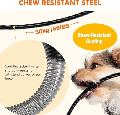 Miniatura 6 de Pecute Almohadilla Térmica para Gatos de Interior, 6 Temperaturas Ajustables con Temporizador, Almohadilla Térmica para Perros con Cable Doblemente