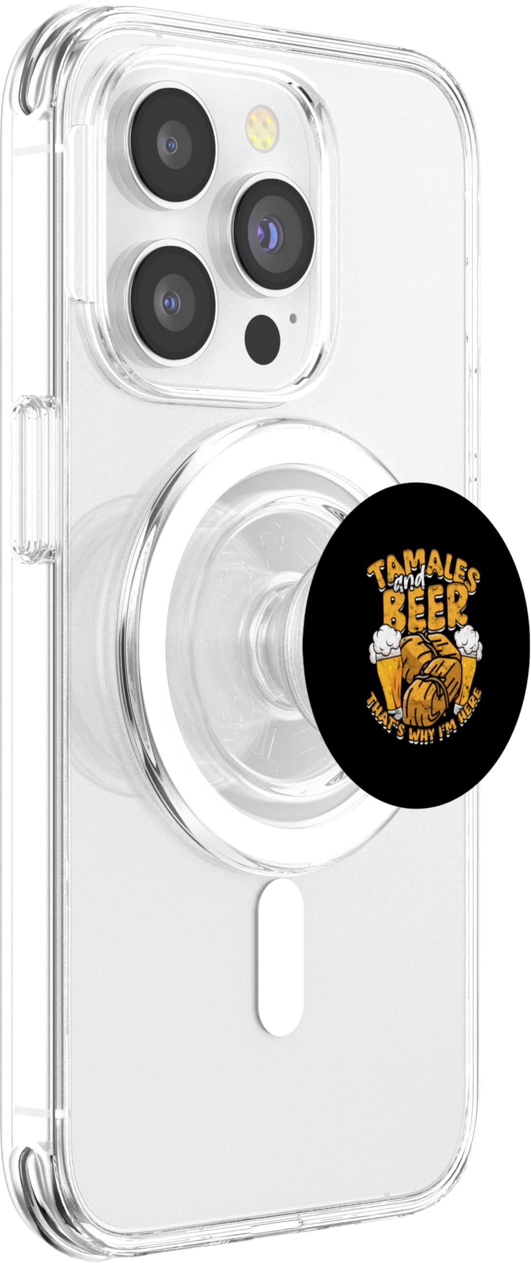 Tamale Making Crew Hot Tamales I Love Tamale PopSockets PopGrip for MagSafe, Clear - Image 4