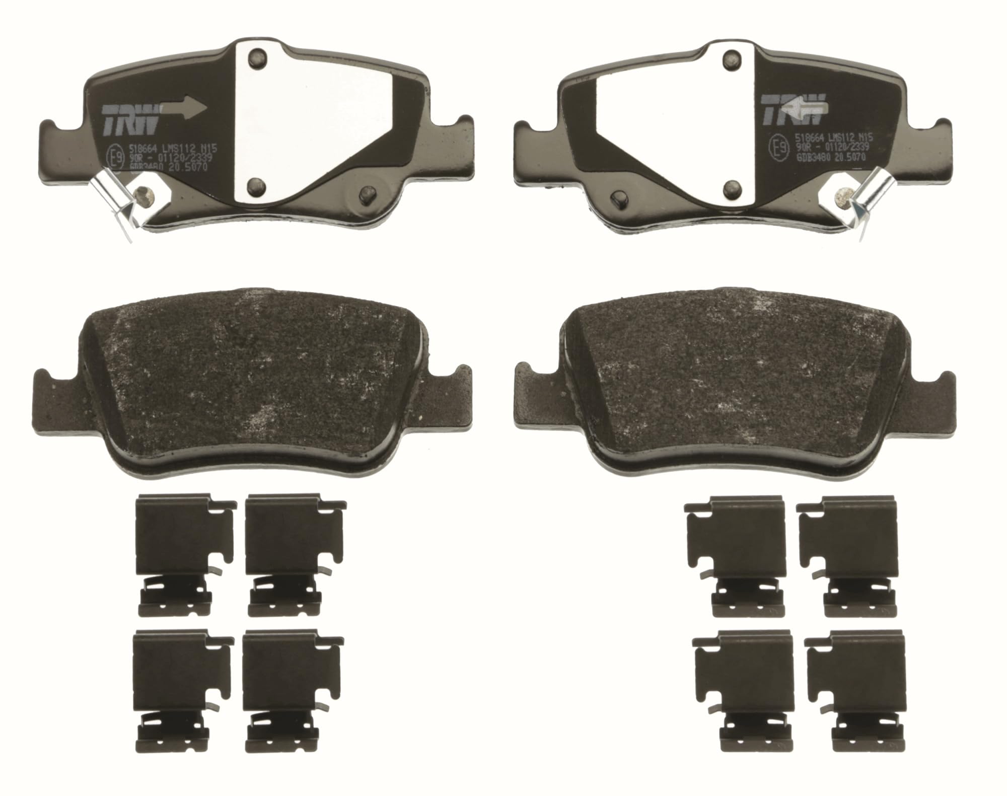 TRW GDB3480 Kit De Plaquettes De Frein Frein à Disque COTEC pour Toyota Corolla IM (_E18_) 2012-2019 Essieu Arrière et autres vé