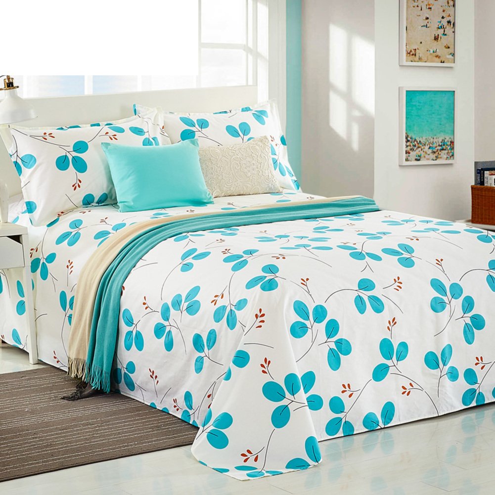 Drap plat coton double épaisseur 230x230cm idéal pour les nuits toutes saisons
