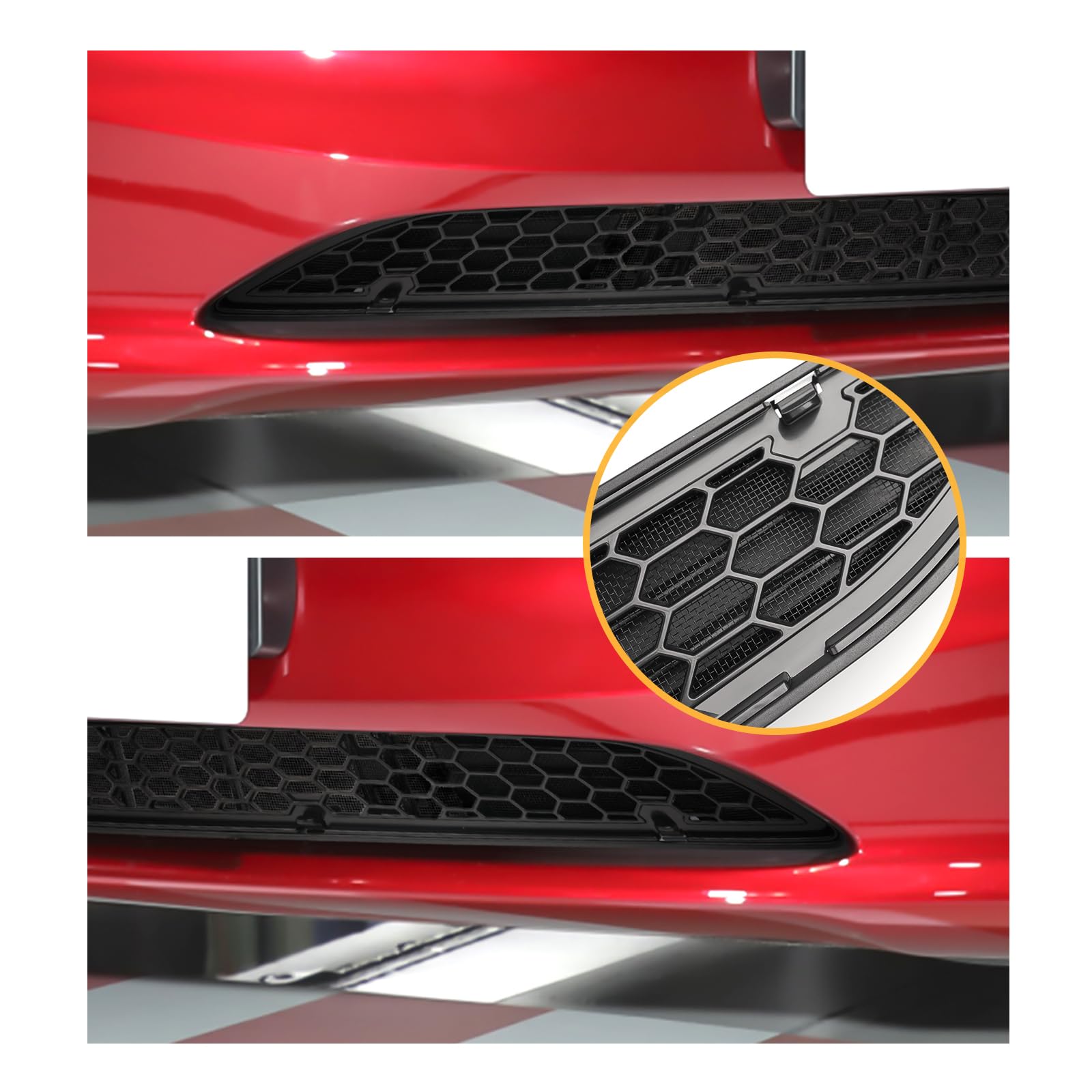 LFOTPP Osłona przedniej siatki do Tesla Model 3 Highland 2024-2025, wylot powietrza, zderzak, zamiennik kratki chłodnicy, akcesoria zewnętrzne