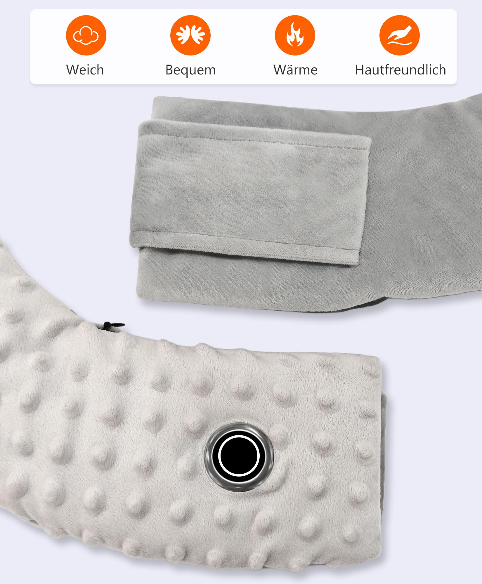 Graphen Beheizbarer Schal mit Power Bank USB Beheizter Nackenwickel für Damen Herren Kinder Fleece Heizkissen zur Halswärmer
