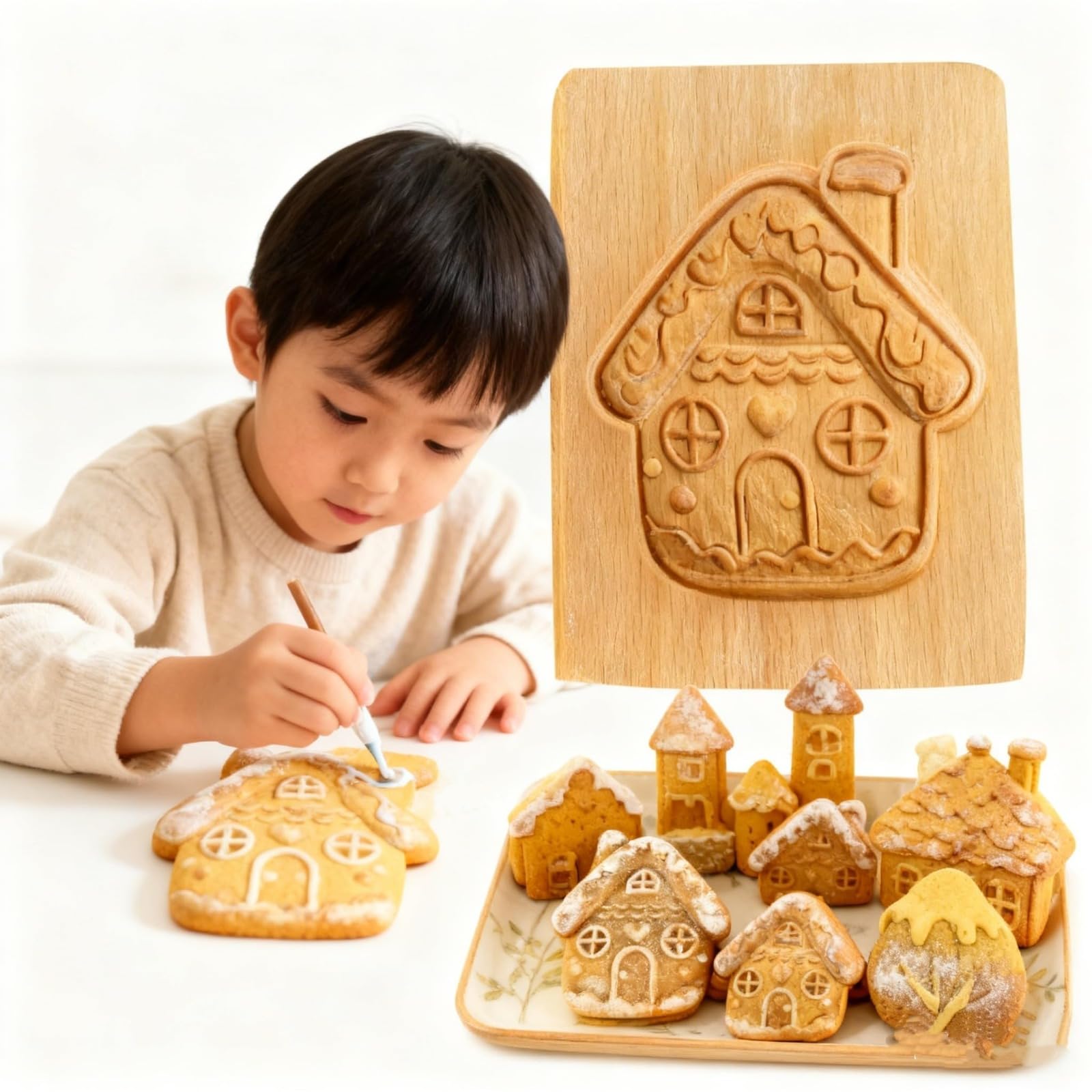 5 moldes para galletas, molde de galletas en forma de árbol de Navidad, para cocina, manualidades y tartas, galletas, adecuado para Navidad, Acción de Gracias, Halloween y Pascua