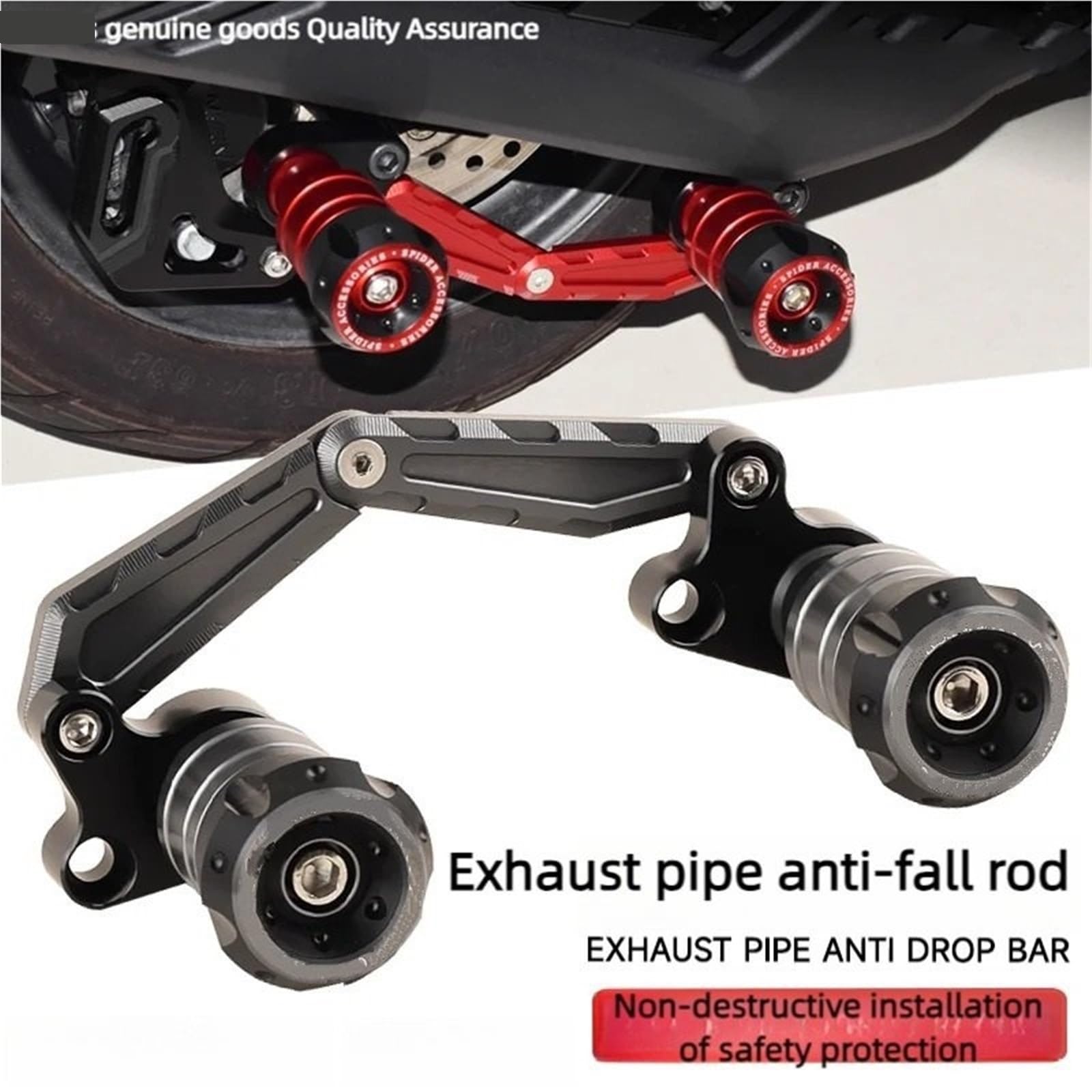 Pasuje do Honda Pcx125/150/160 Forza300/350 NSS Adv350 Zmodyfikowana rura wydechowa, antypoślizgowa, antykolizyjna kula ochronna Osłona Podwozia Motocykla owiewki osłona(Gray)