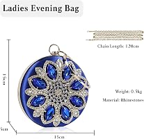 Sac De Soiree Femme Pochette Sac De Soirée Luxe Femme Petit Sac à Main Avec Poignée Embrayage Pour Ceremonie Mariage Sacs En Strass à La Main,Noir, Noir, Embrayage Robes De Mariage
