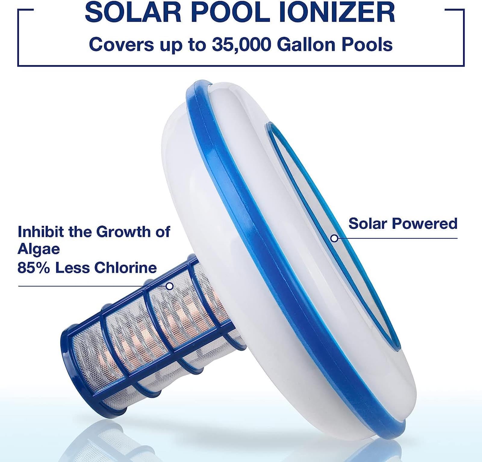 Solarny jonizator basenowy – nietoksyczny środek do czyszczenia jonów miedzi i srebra do krystalicznie czystej wody w basenach i spa