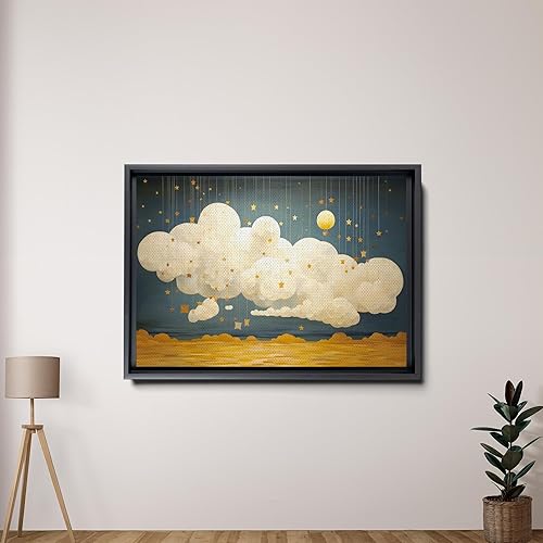 Miniatura 2 de Boho Nursery Wall, cloud Wall Decor Prints Art, moon Art prints, Toddler Bedroom Bathroom Room Playroom Classroom Cute Modern Boho Print