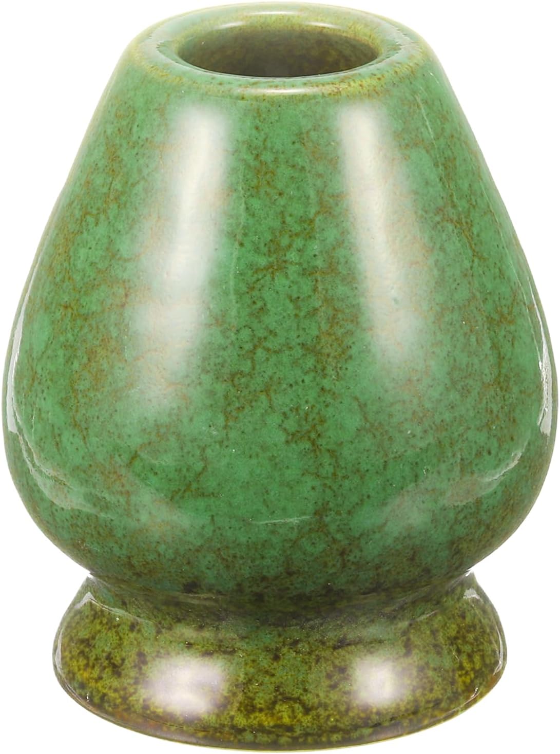 HARFINGTON Ceramic Chasen Stand 70mm Matcha Whisk Holder Teas Set Whisks Stand Traditional Matcha Tea Chasen Holder Tea Set Accessories for Tea Tasting, Gradient Green